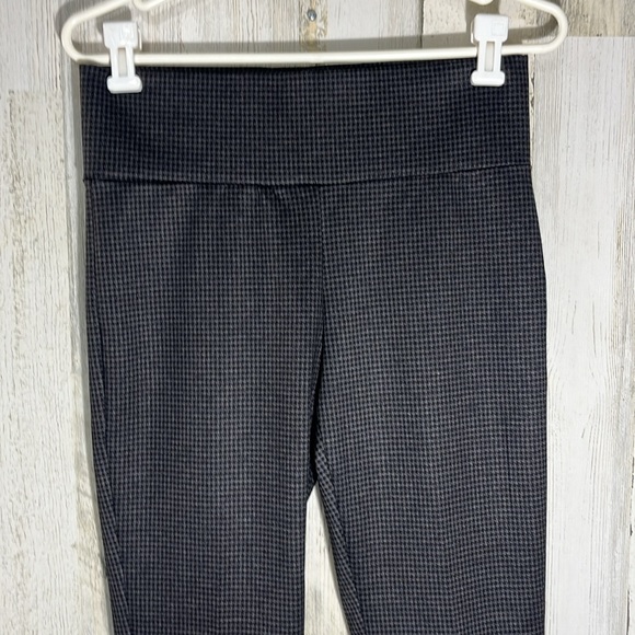 Zac & Rachel Leggings Ab Control Black Checkered Slim Fit Pants Size Small - Picture 2 of 9